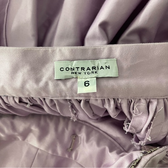 CONTRARIAN Lilac Light Purple Barbara Bibb V Neck Backless Formal Mini Dress - Picture 12 of 13